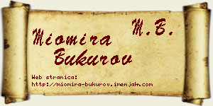 Miomira Bukurov vizit kartica